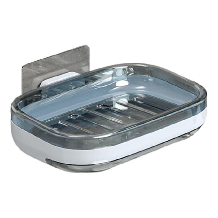 

Space Saving Soap Dish Holder 1 or 2 Tiers Wall Mount Design Waterproof Surfaces Strong Adhesive Backing for Renters Bathroom