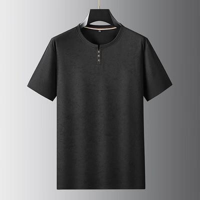 Dibenze Heren Plus Size Katoenen T-shirt met V-hals