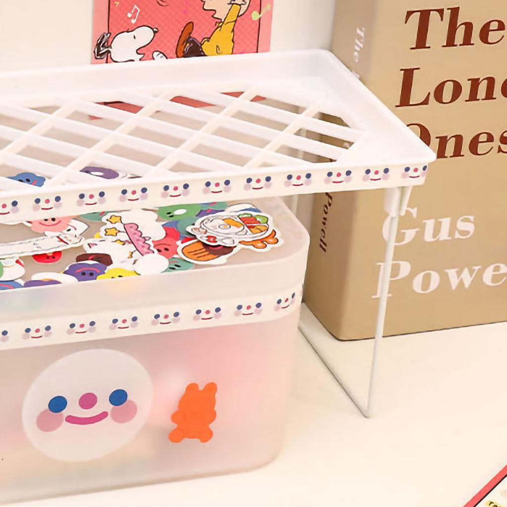 Desktop Foldable Shelf Space Saving Home Desk Storage Layered Rack for Dormitory Office School