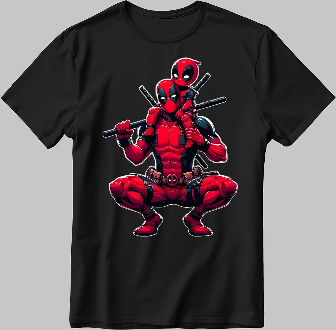 Deadpool and baby Deadpool White-Black Men s / Women s T-Shirt KA91 3XL