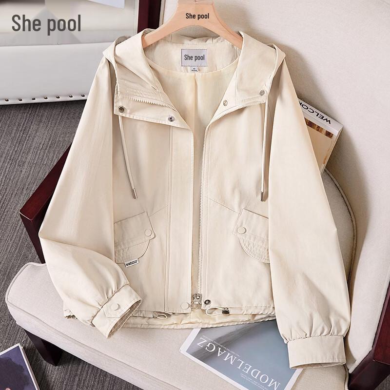 Women s Drawstring Hooded Workwear Jacket S