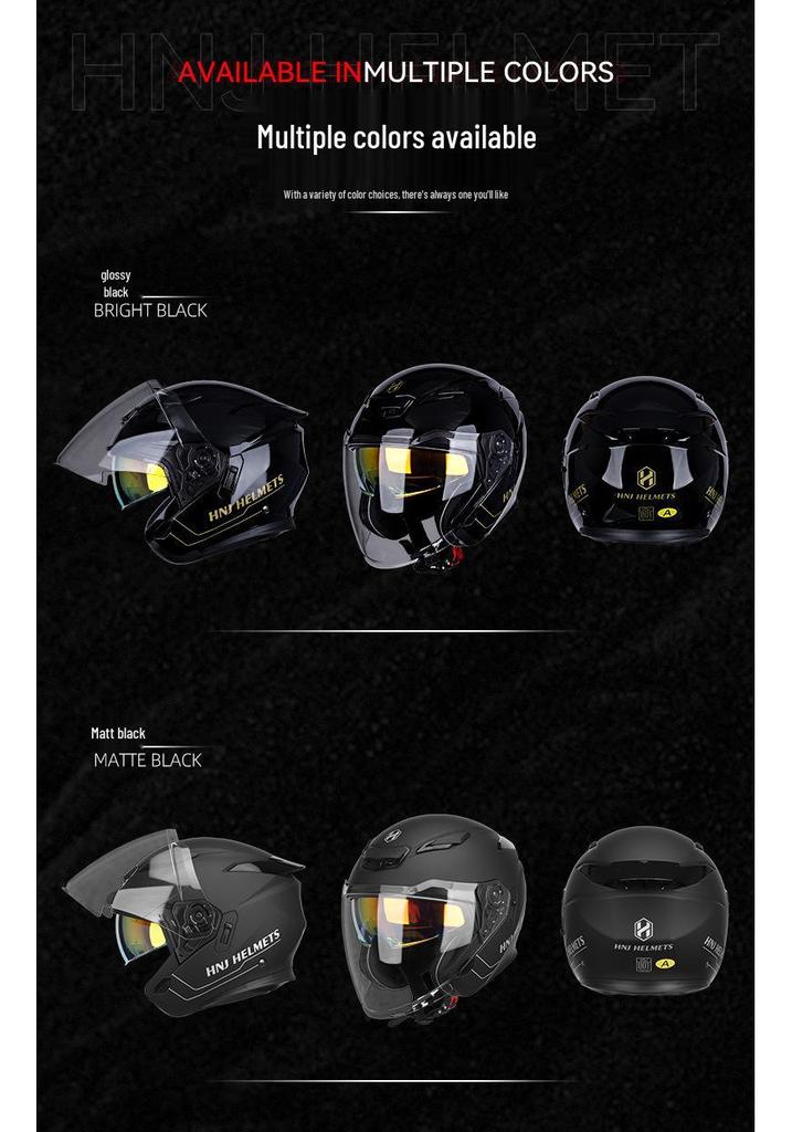 Men's 3/4 Motorcycle Helmet - National Standard Class A, 3C Certified, Electric Vehicle, Summer Safety Helmet