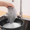 Cast Iron Cleaner Stainless Steel Cleaning Brush Rust Pot Plate Scrubber Brush Reusable Washing Net Scouring Pad Kitchen Gadgets