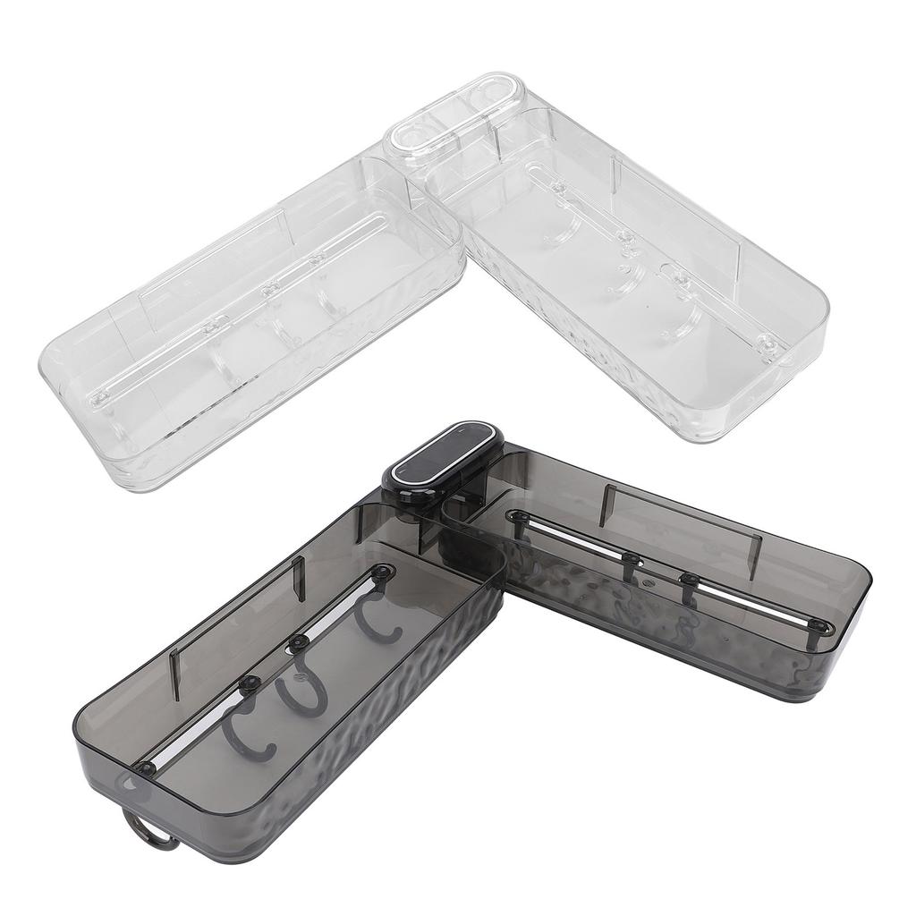 Wall Mounted Sink Caddy Water Resistant Foldable Sturdy Versatile Shower Rack Shelf Organizer for Ba