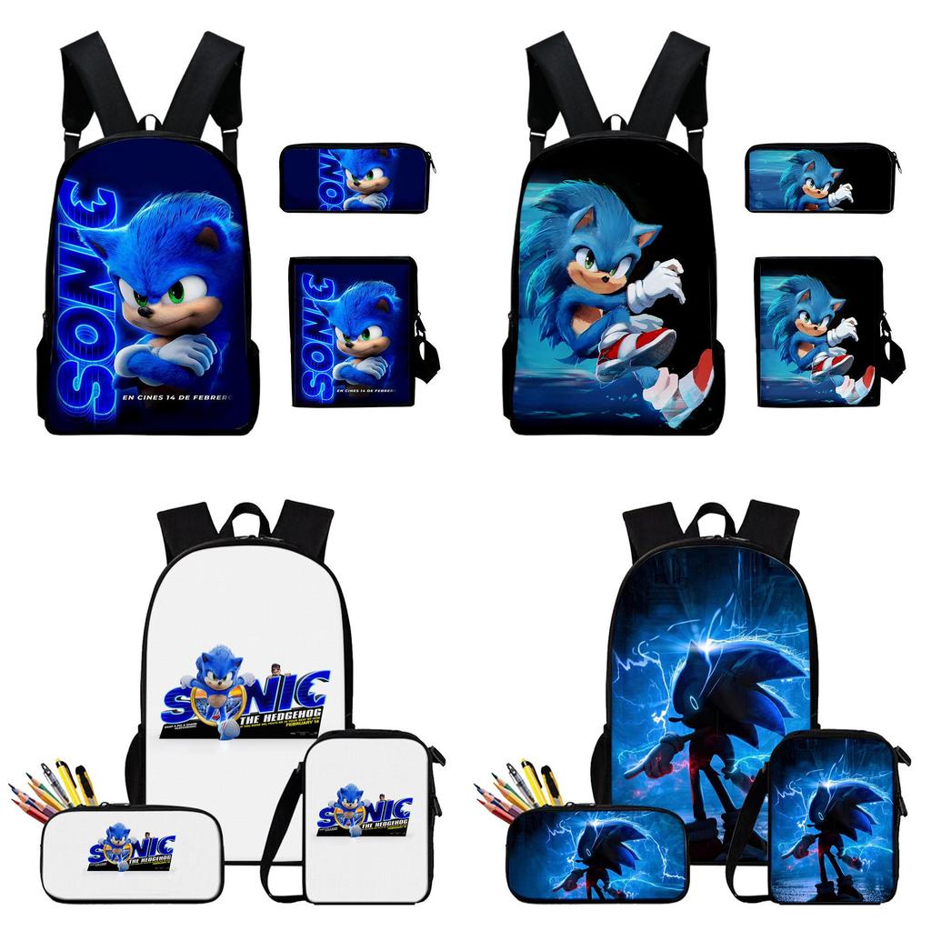 Zestaw plecaków Sonic The Hedgehog z drukowanym w 3D motywem kreskówkowym do codziennego użytku