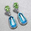 Shiny Zircon Wedding Hanging Earrings with High Grade Temperament Geometric Cubic Zirconia  Quality Women's Luxury Jewelry