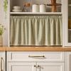 Tende a Quadri Buffalo Check, Tende a Mezza Finestra, Tenda per Finestra Cucina con Pompon, Tende Classiche da Caffè per Cucina, Soggiorno in Stile Farmhouse