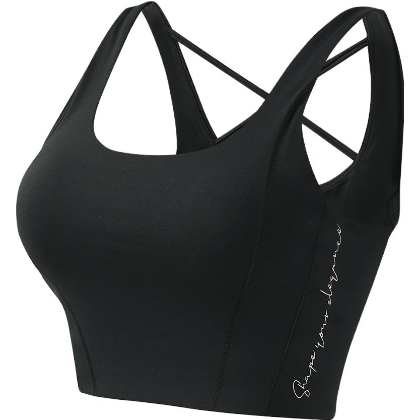 FILA Solid Color Yoga Fitness Sports Bra Women underwear Black A11W321125F-BK