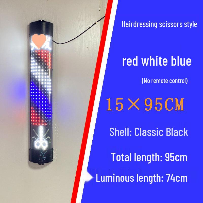 Wall-Mounted Waterproof LED Rotating Barber Shop Light Box