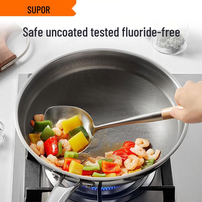 Supor 32cm Pure Titanium Non-Stick Wok