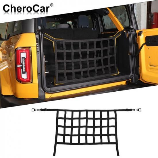 Rear Trunk Organizer Mesh Car Cargo Protect Net Kit for Ford Bronco + 4 Door
