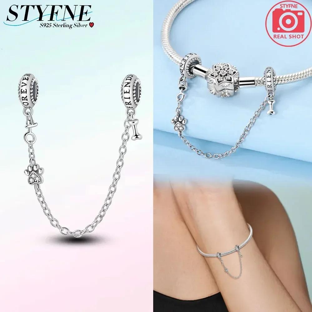Newcopperclassical Cross Flower Type Musical Note Butterfly Safety Chain For Women Bead Diy Bracelet Jewelry Gift