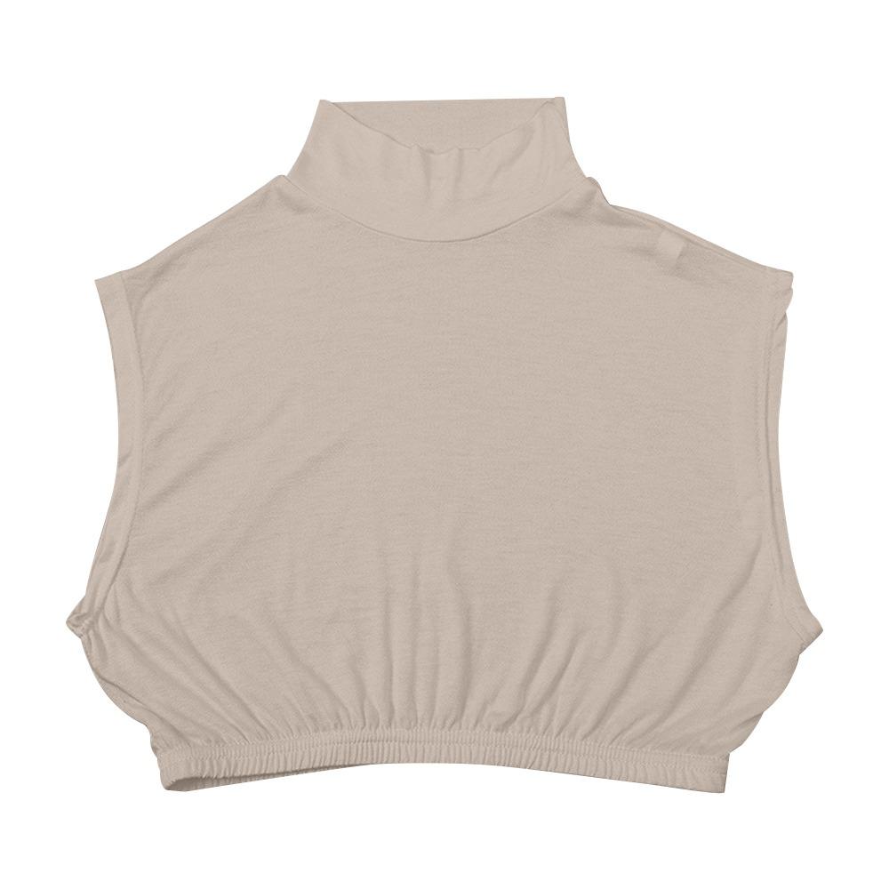 

Solid Color False Collar Detachable Design Mock Half Top Vintage Neck Cover for Women хакі