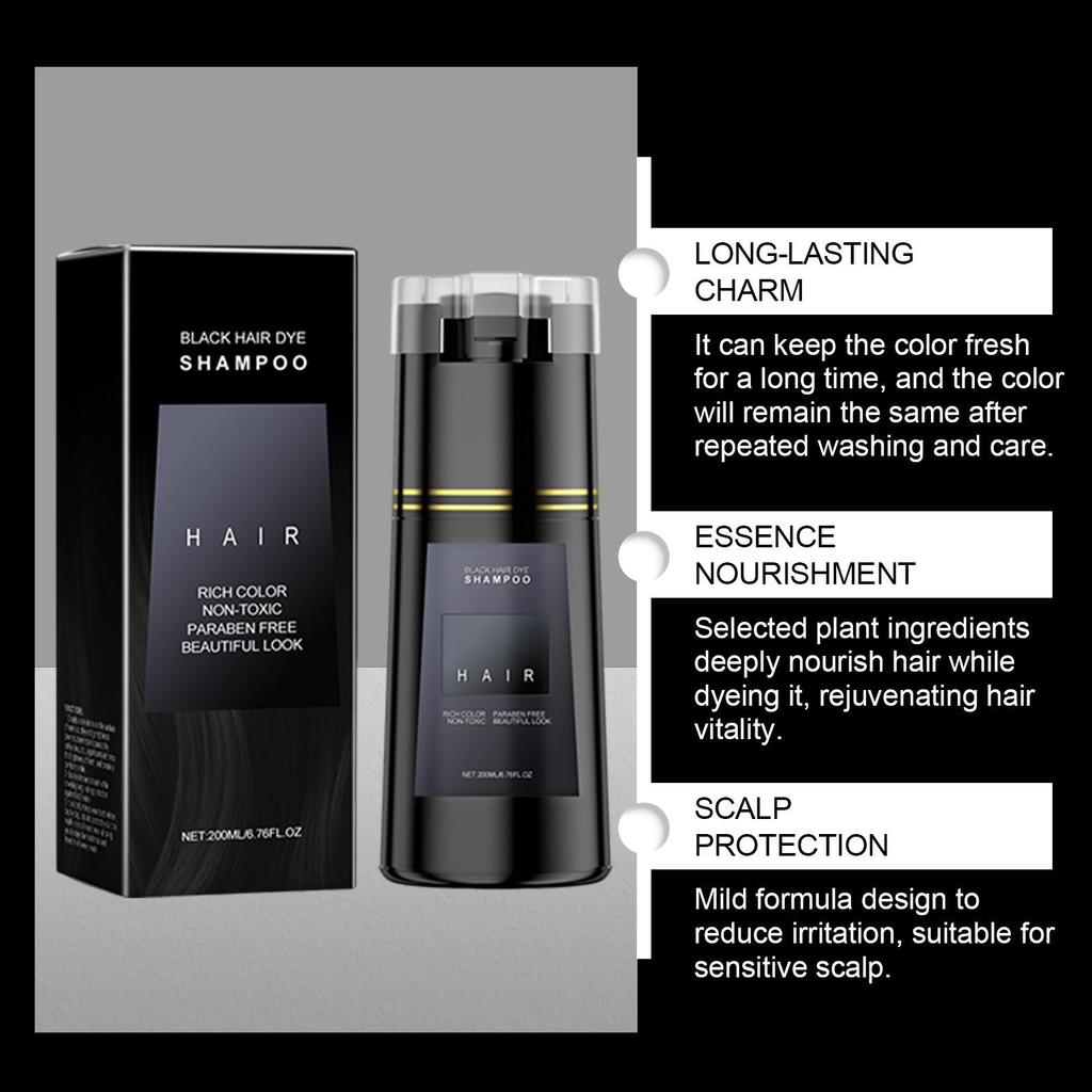Shampoo Tinta per Capelli Estratto Vegetale Kua Jing: Nutriente, Delicato, Colorazione Facile per Capelli Vivaci, Lisci e Lucidi.