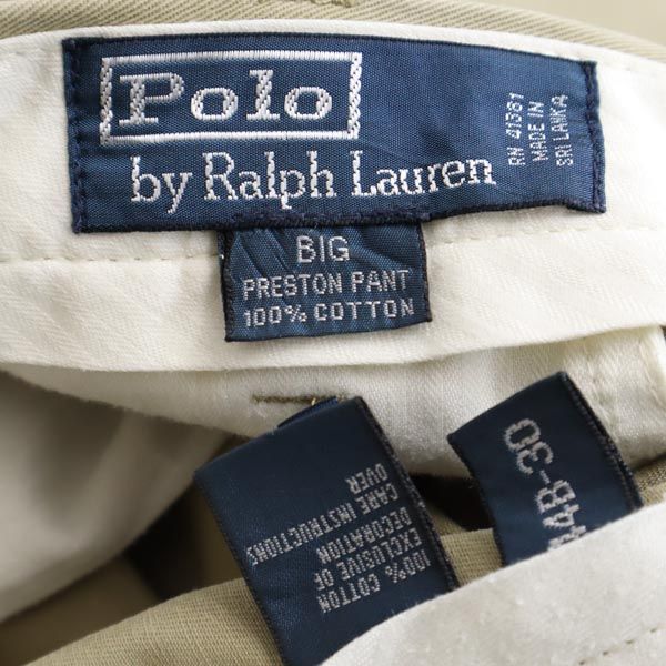 Polo by Ralph Lauren Chino Pants 44B-30 Beige Biggs Men's Used