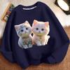Cute Little Cat Hoodie for Children, Long-sleeved Loose Coat for Boys and Girls in Spring and Autumn