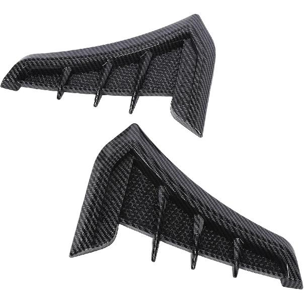 Side Vent Trim 1 Pair Side Vent Trim Sporty Look Enhanced Performance Side Mudguard Air Wing Vent Trim Sticker for 1 Series E90 E91 (Carbon Fiber