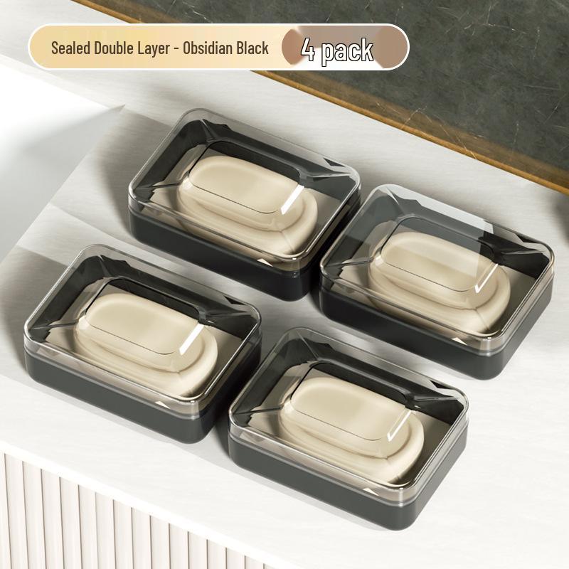 Przenośna, pyłoszczelna i wodoodporna mydelniczka z pokrywką odprowadzającą wodę do łazienki lub w podróży