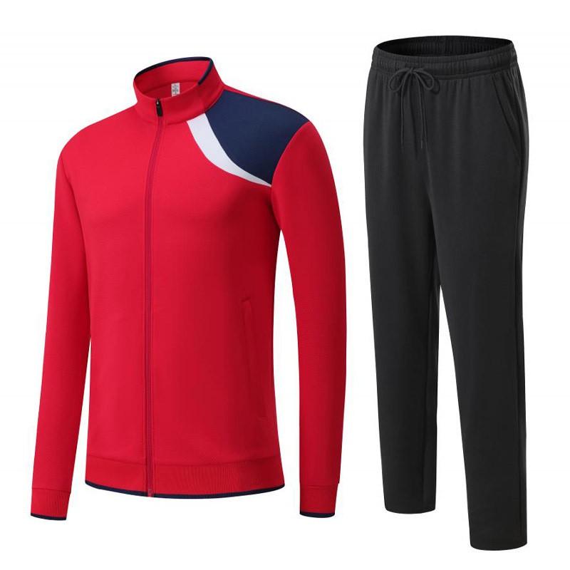 Unisex Sportswear Set Basketball Training Running Soccer Coaching V-Neck Long Sleeve Tracksuit