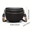 Marsupio alla moda con ampia tracolla, Borsa da petto casual a strati con cerniera multipla, Borsa a tracolla sportiva versatile