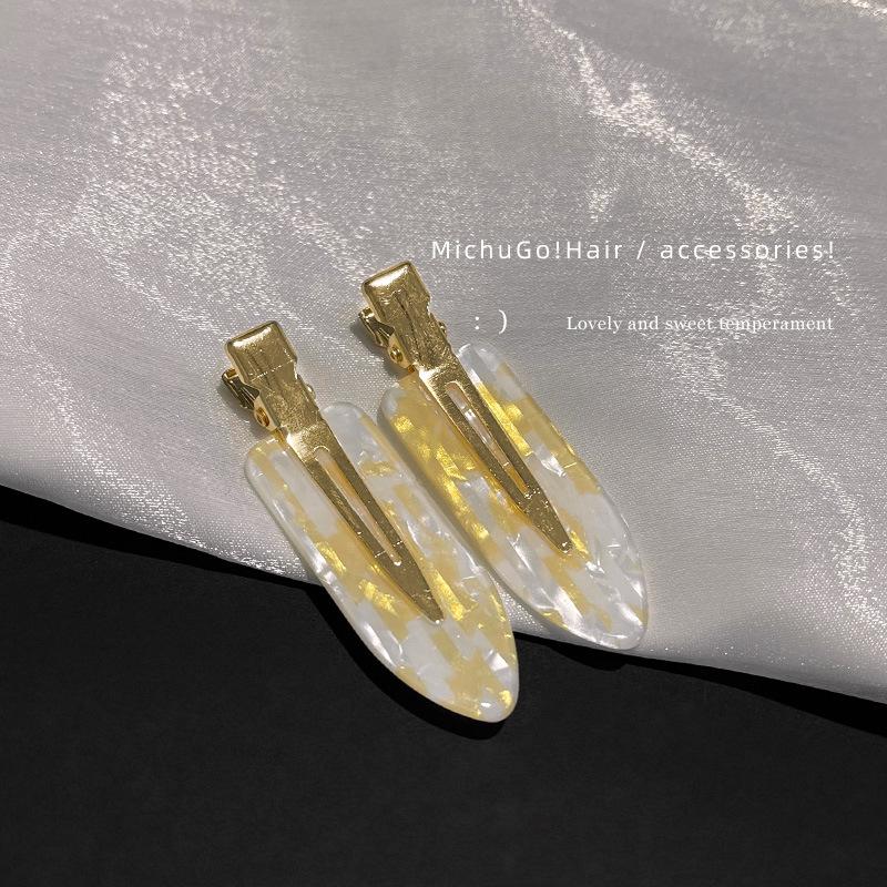 

6PCS Women Acetate Sheet No Bend Bangs Clip Duckbill Clip Hairpins Hair Styling Tool 6pcs Simple Sakura Pink Seamless Hair Clip