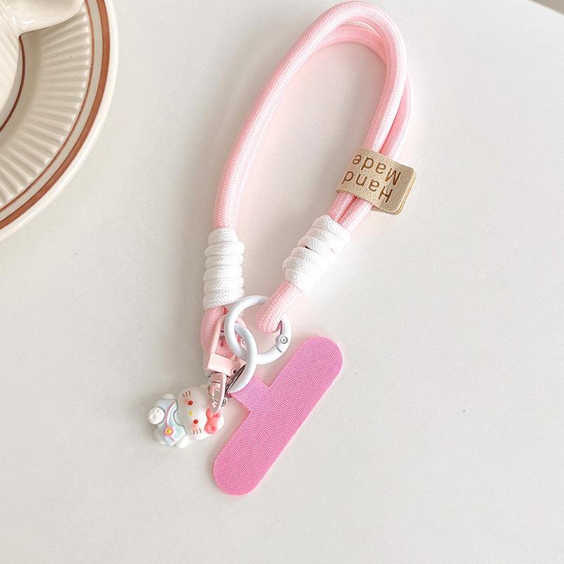 Mobile Phone Lanyard Girl Heart Cartoon Cute Kt Cat Jewelry Portable Rope Woven Rope Short Pendant Female