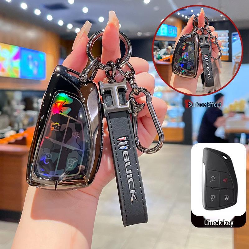 High-End Full-Coverage Metal Key Fob Case for Buick Envision Plus, Envision S/GS, and LaCrosse Cars