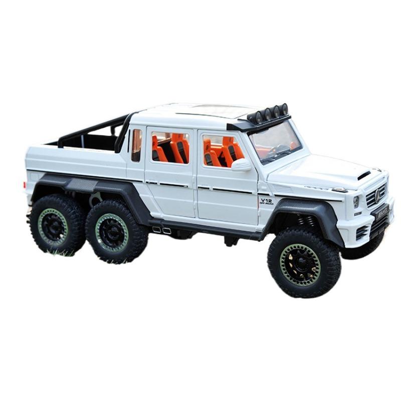1/20 Benz G63 6X6 OFF-ROAD Alloy Cast Toy Car Model Sound and Light Children's Toy Collectibles Birthday Gift