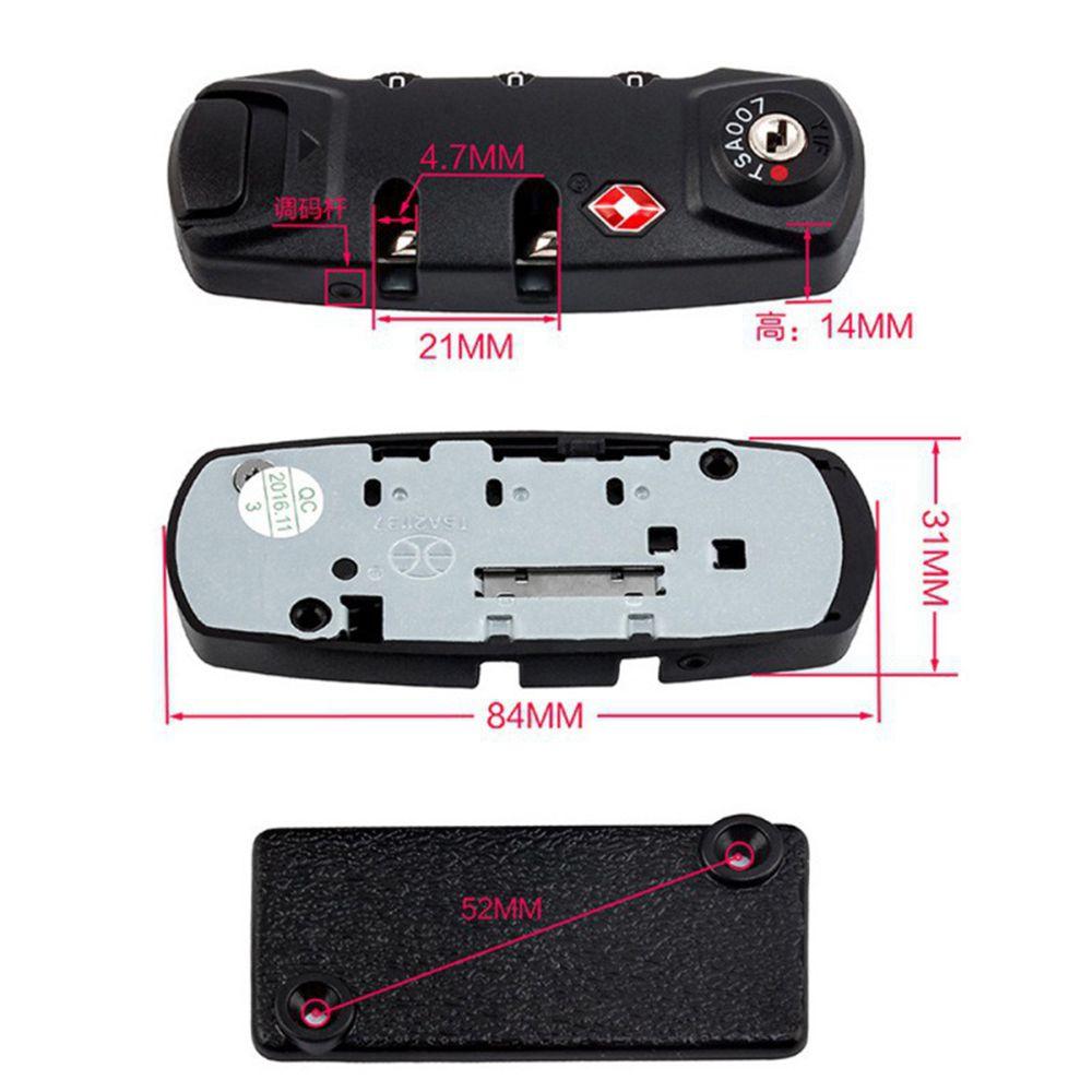 Code Lock Duffle Bag Padlock Locker Suitcase Luggage Coded Lock Travel Bag Lock Wire Security Lock TSA 3 Digit Password Lock