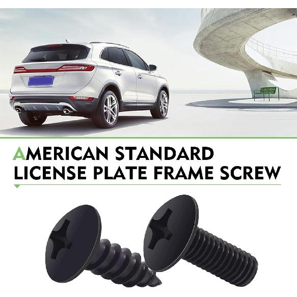 8 PCS Car License Plate Screws, Anti-Breakage Anti-Aging 304 Stainless Steel Screws Bolt, License Plate Frame Mounting Kit with Installation Tool,