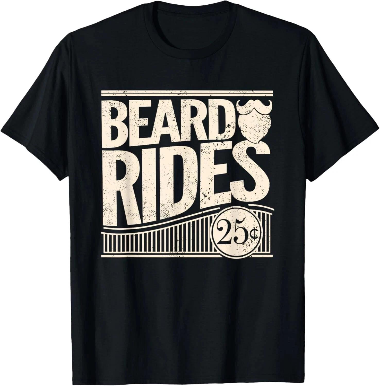 Beard Rides Funny Vintage Distressed Mens Beard Unisex T-Shirt S-5XL Q8374 S