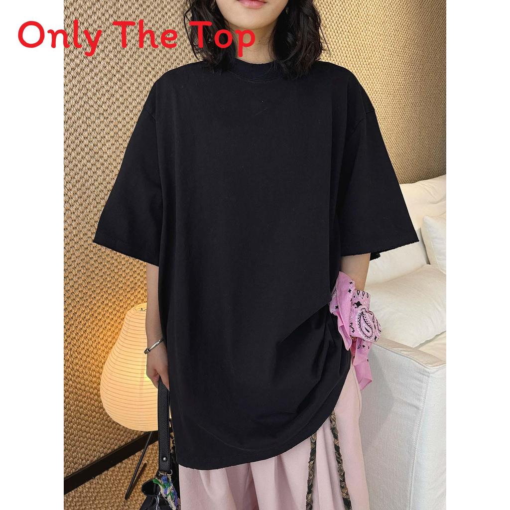 Paris Oversize T Shirt With Spliced Design For Casual Daily Wear
