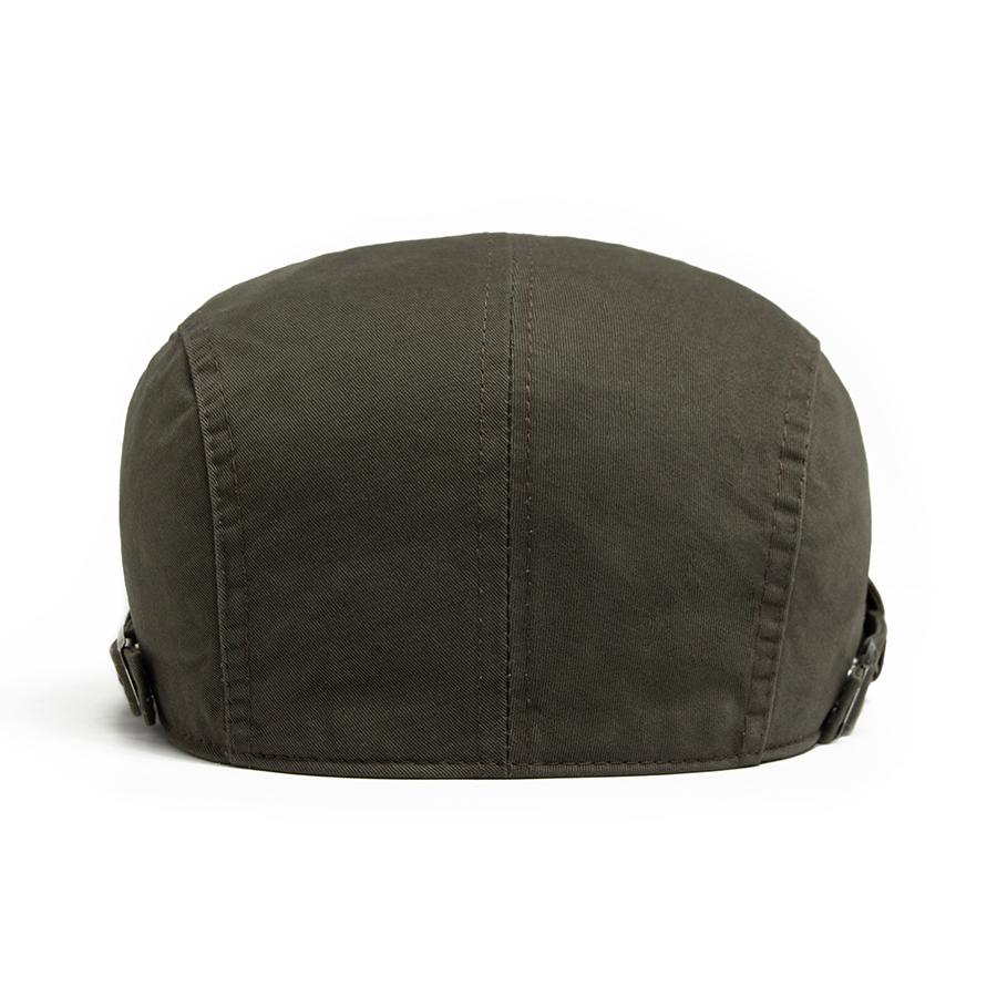 Beretă nouă pentru bărbați, broderie, șapcă plată, vizieră de vară pentru bărbați, culoare solidă, vintage din bumbac, casual, reglabilă