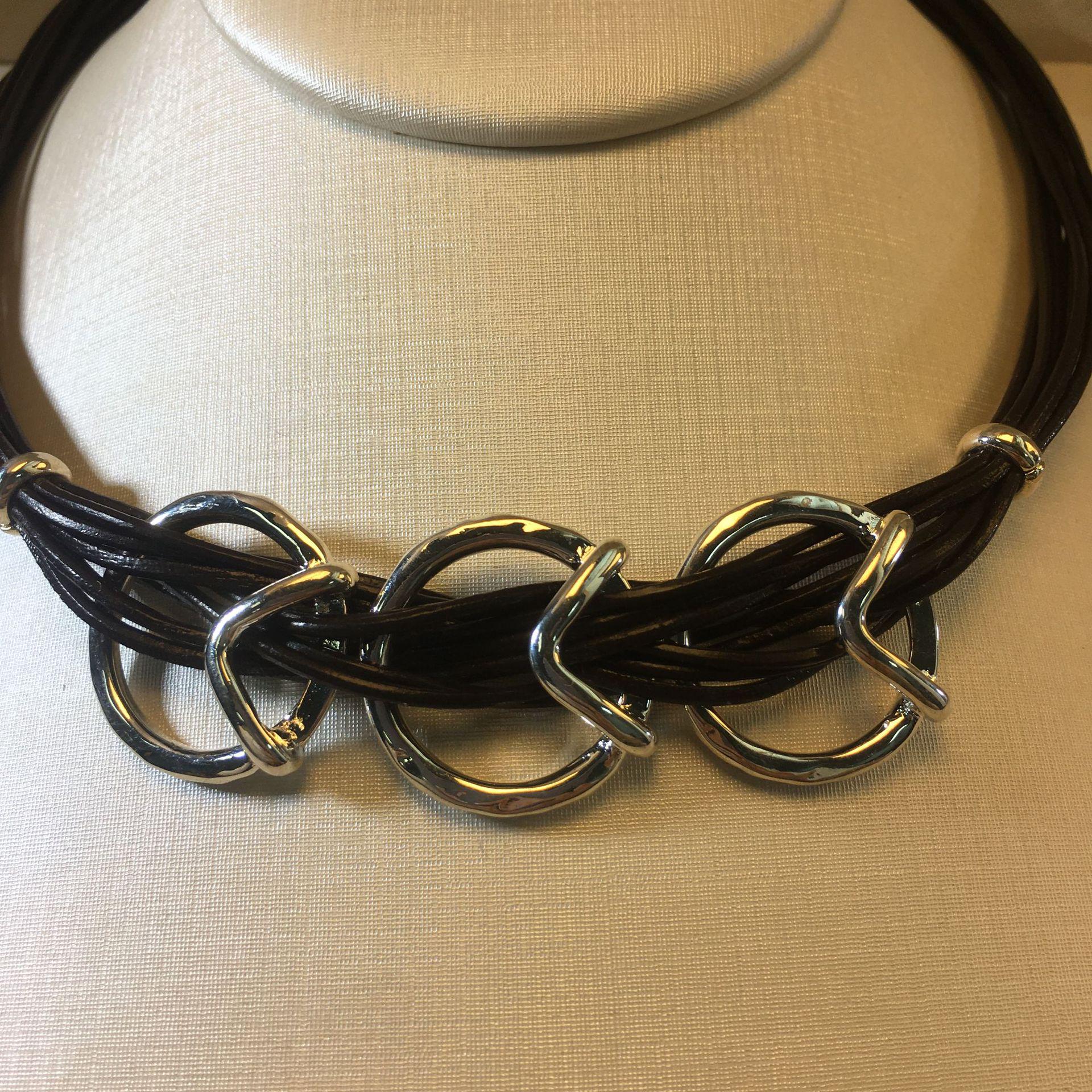 UNOde50 Exquisite Luxury Leather Cord Necklace: 2024 Bestselling European & American Romantic Women s Jewelry Gift.