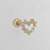 Youngglow 14k Heart Wreath Half Cubic Piercing