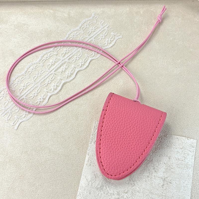 Korean Trendy Eyeglasses Storage Bag Lanyard Magnetic Portable Pu Leather Case Cover Sunglasses Key Case Reading Glasses Bag