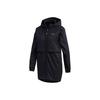 Neo Solid Color Long Version Windbreaker Coat Women Outerwear Black FN6438