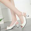 2026 Women Cute Sweet Light Weight Red Buckle Strap Hollow Out High Heel Shoes Lady Classic Comfort Sandals Sapatos Femininas