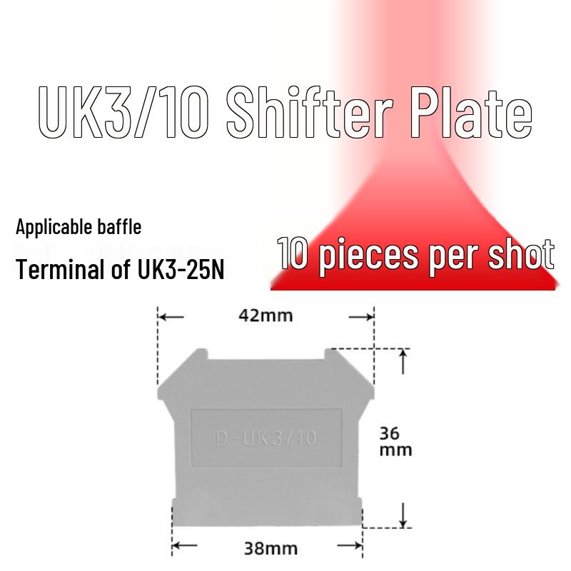 UK 2.5B/5/6/10N Rail Mount Terminal Block with Non-Stripping Screw Clip