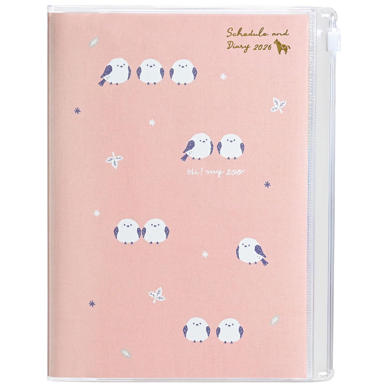 

Kutsuwa HI! MY ZOO Family + Household Accounting Planner, 2026, B6, Weekly, Monday Start, Long-tailed Tit, HZ055, December 2025 Start