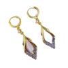 Purple Diamond Earrings, Women's New Popular High-end Earrings, Niche Temperament Earrings, Ear Studs, Ear Hooks