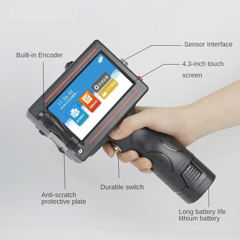 Portable Handheld Inkjet Printer Automatic Small Packaging Batch Production Date Logo Coding Label Machine