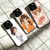Cute Angry L-Little Girl Phone Case For iPhone 17,16,15,14,13,12,11 Plus,Pro Max,XS,Colored Silver Plated Inside Cover
