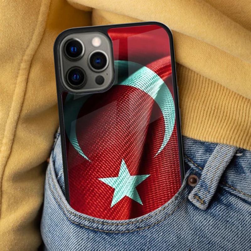 Türkei Flagge Weiche Handyhülle für iPhone 17 Air 16e Pro max 15 Pro 13 14 Plus 11 12 MagSafe Magnetische Hülle