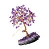 55KF Crystal Money Tree with Amethysts Cluster Base for Home Office Desktop Decors
