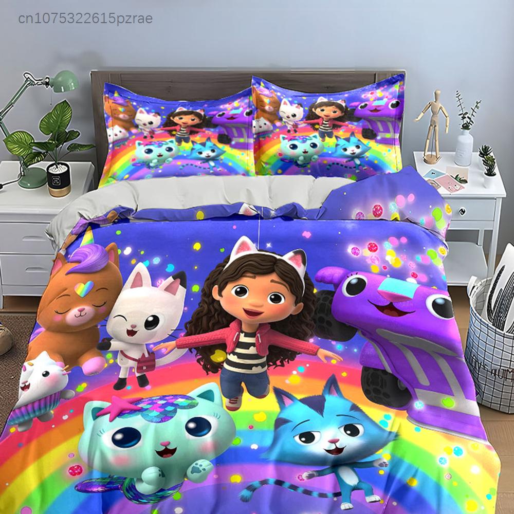 Children's Cartoon Playset Toys Multiple Sizes Kid's And Adults' Bedroom Exquisite 3PC Bedding Set, Gift