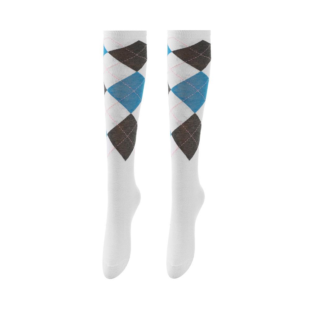 European & American Diamond Lattice Compression Leggings: High Elastic, Non-Snag, Slim Fit Cycling & Sports Socks