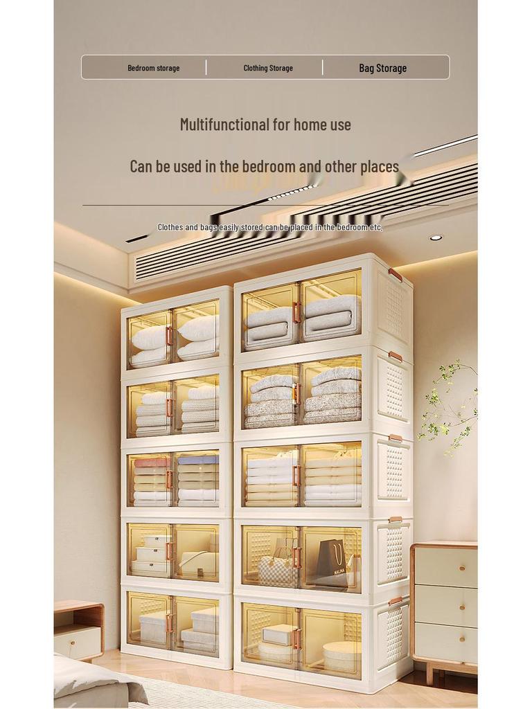 Multi-Layer Large Capacity Storage Cabinet for Clothes, Quilts, and Toys