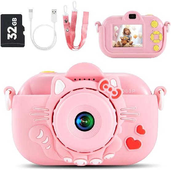 Kids Camera Boys Toys for 3 4 5 6 7 8 9 Years Old Boys, 48MP Dual Lens Kids Digital Camera Christmas Birthday Gifts, 1080P HD Video Selfie Toddler