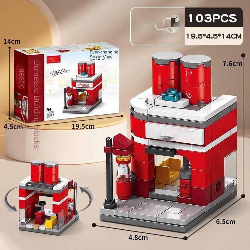 Seria Variety Street View DIY Małe elementy konstrukcyjne klocki puzzle dla dzieci prezent